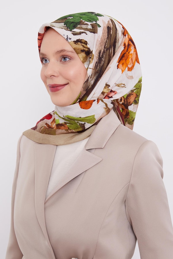 LevidorLevidor Vizon Soyut Desen Modal İpek Eşarp