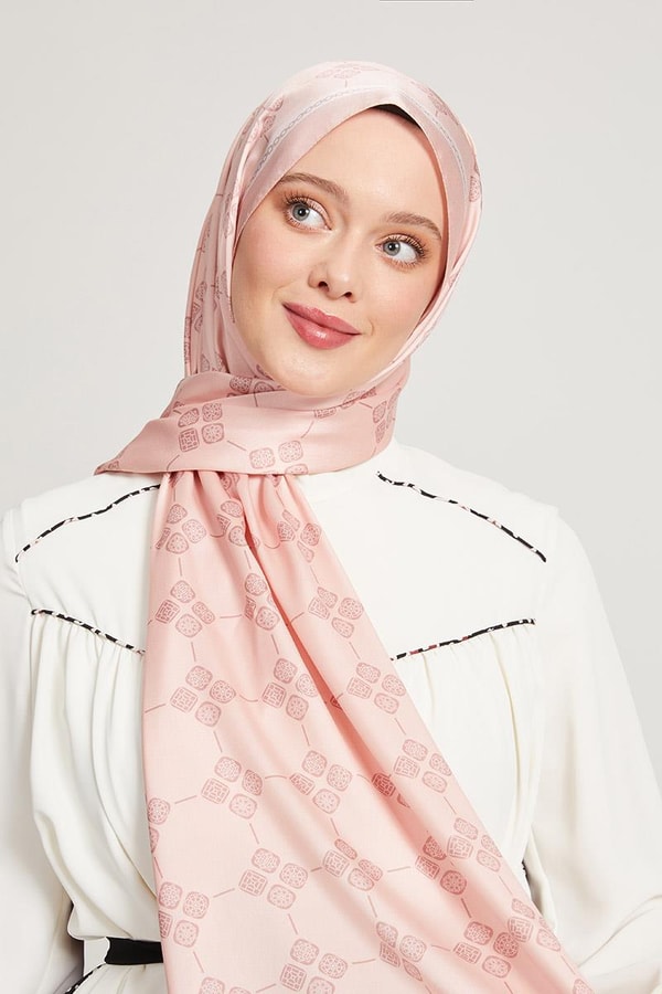 LevidorLevidor Yavruağzı Geometrik Desen Angel Şal