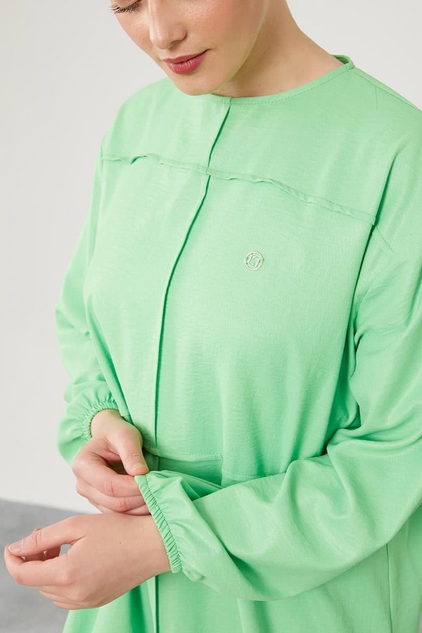 LevidorLevidor Yeşil Asimetrik Kesim Pantolonlu İkili Takım