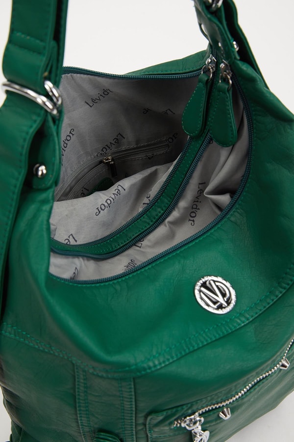 LevidorLevidor Yeşil Cepcik Gözlü Omuz Çantası