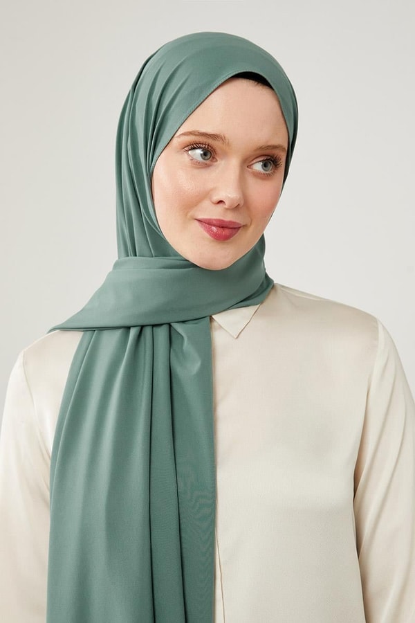 LevidorLevidor Yeşil Düz Desen Elegance Şal