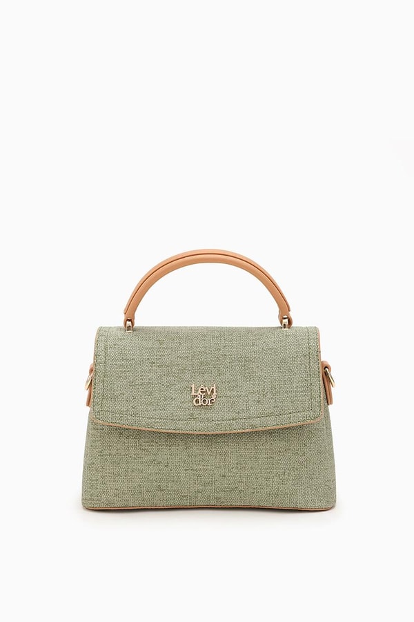 LevidorLevidor Yeşil Kumaş Dokulu El Çantası