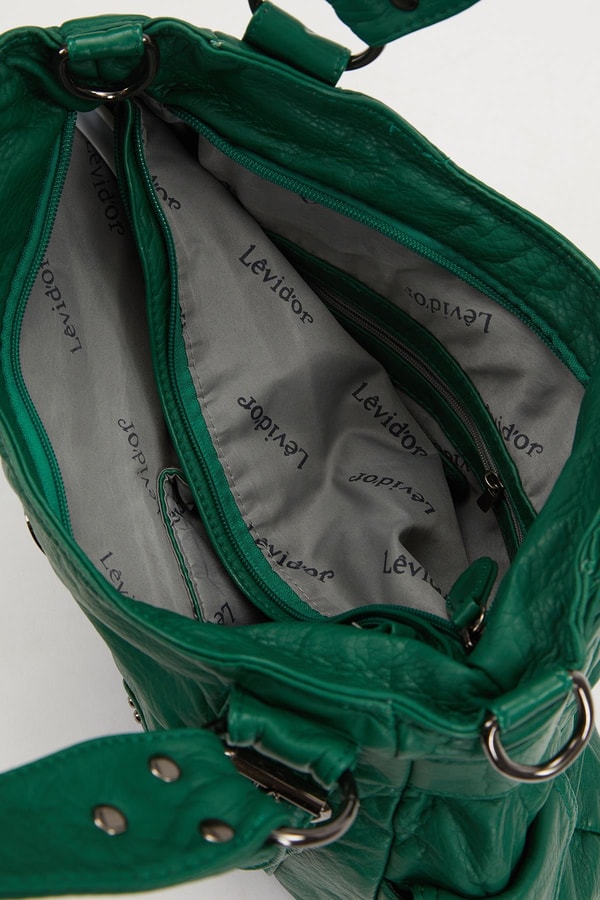 LevidorLevidor Yeşil Kuşgözü Detaylı Omuz Çantası