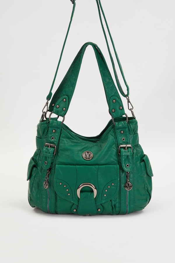 LevidorLevidor Yeşil Kuşgözü Detaylı Omuz Çantası