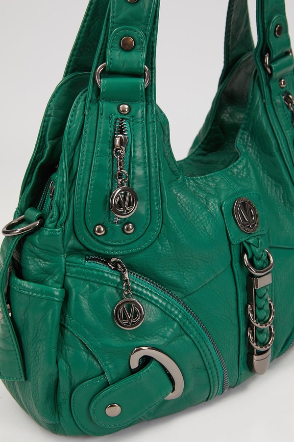 LevidorLevidor Yeşil Metal Detaylı Omuz Çantası