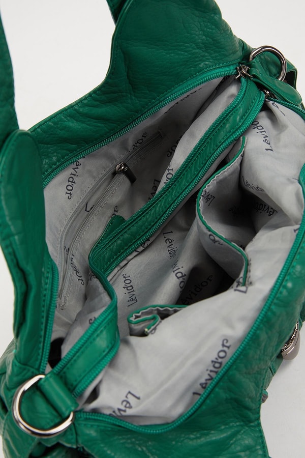 LevidorLevidor Yeşil Metal Detaylı Omuz Çantası