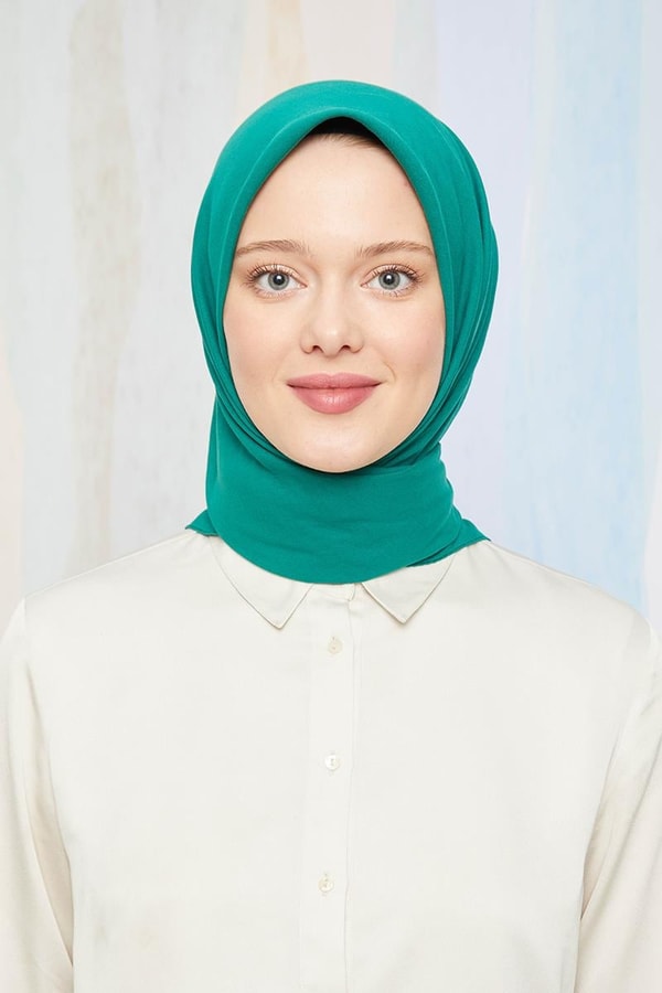 LevidorLevidor Yeşil Pamuk Cazz Kare Eşarp