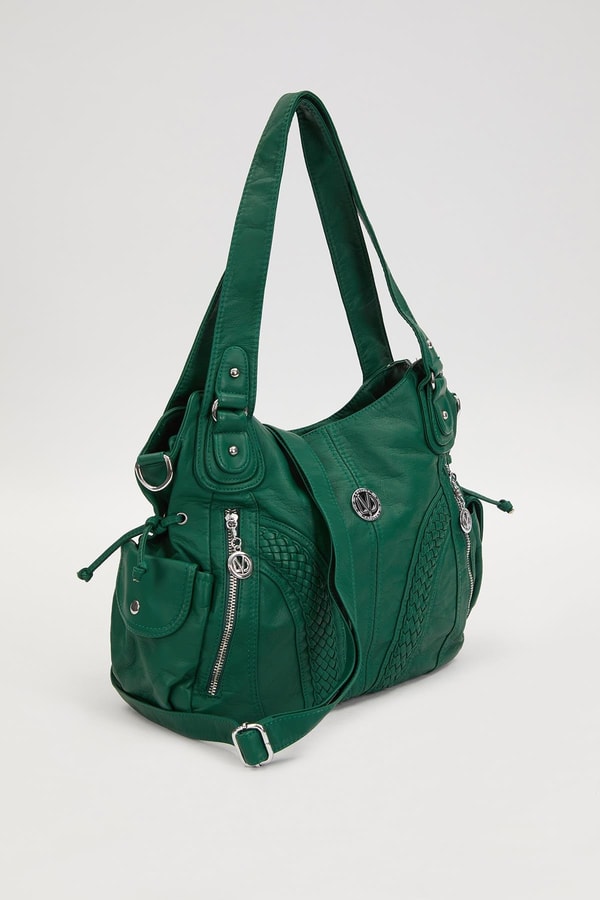 LevidorLevidor Yeşil Sırma Desen Omuz Çantası