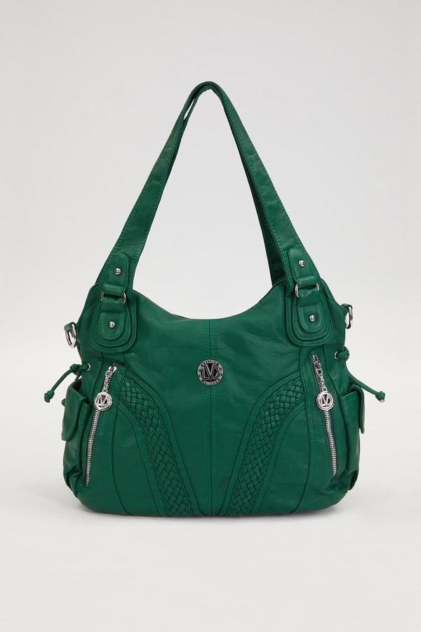 LevidorLevidor Yeşil Sırma Desen Omuz Çantası