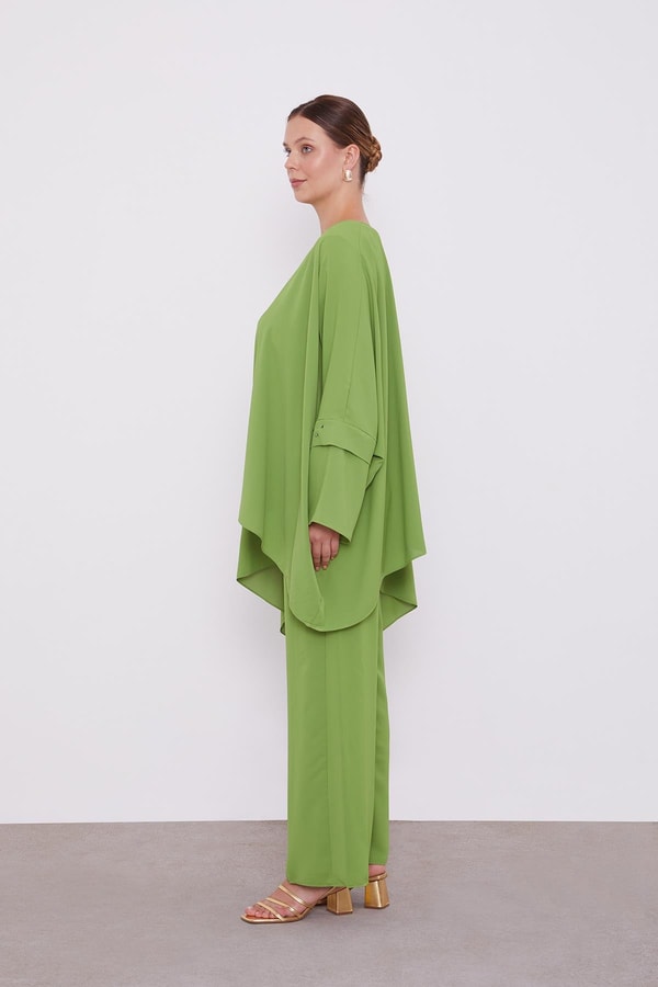 LevidorLevidor Yeşil Taş İşlemeli Tunik Takım