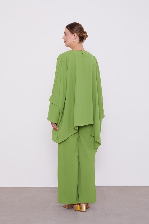 LevidorLevidor Yeşil Taş İşlemeli Tunik Takım