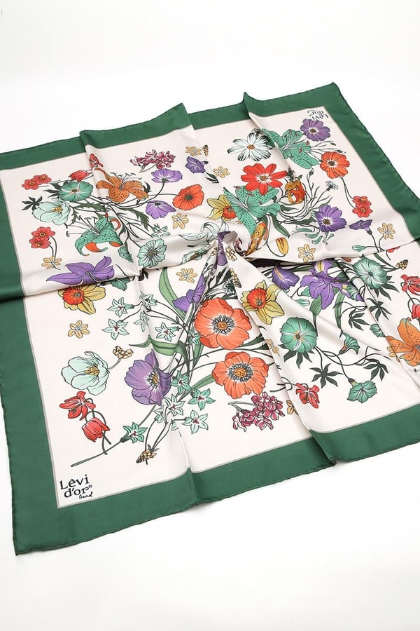 LevidorLevidor Yeşil Trend Twill Eşarp