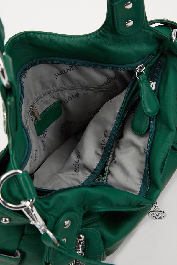 LevidorLevidor Yeşil Zımba Detaylı Omuz Çantası