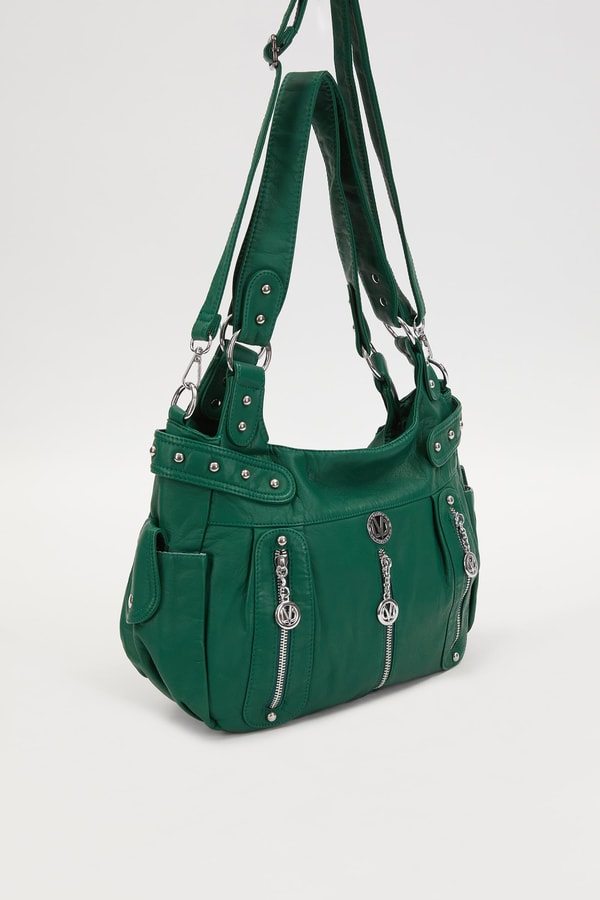 LevidorLevidor Yeşil Zımba Detaylı Omuz Çantası