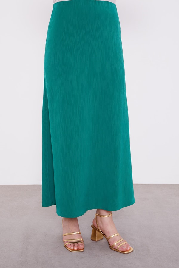 LevidorLevidor Zümrüt Beli Büzgülü Piliseli Etek Takım