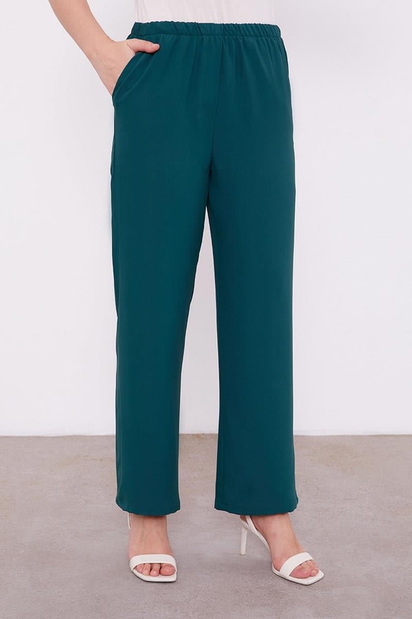 LevidorLevidor Zümrüt Bisiklet Yaka Taş Detaylı İkili Takım