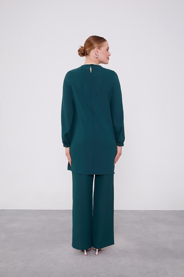 LevidorLevidor Zümrüt Boncuk İşlemeli Tunik Takım