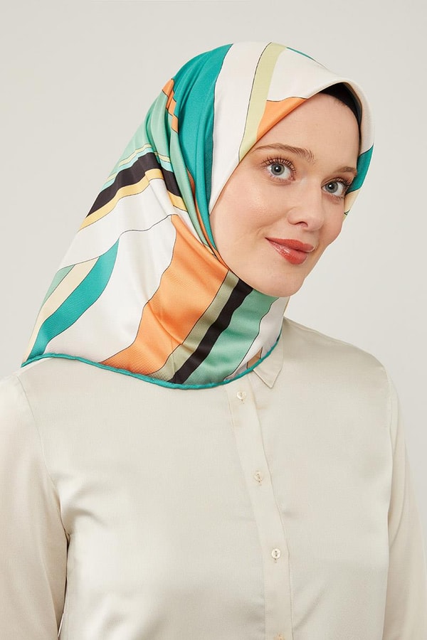 LevidorLevidor Zümrüt Kalın Çizgili Eşarp