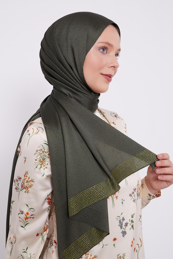 LevidorLevidor Zümrüt Kalın Şerit Diamond Şal