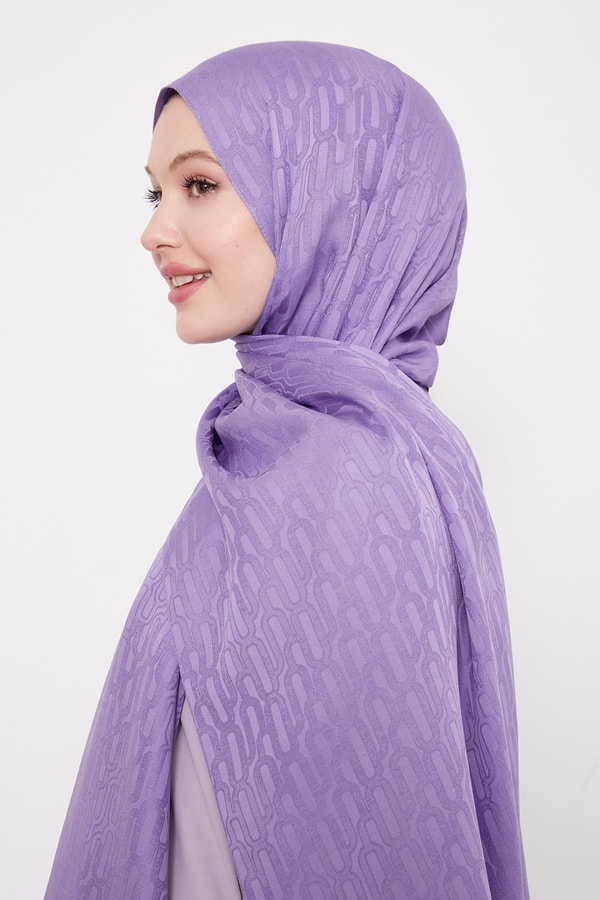 LevidorLila Ataç Desen Blue Jakar Şal