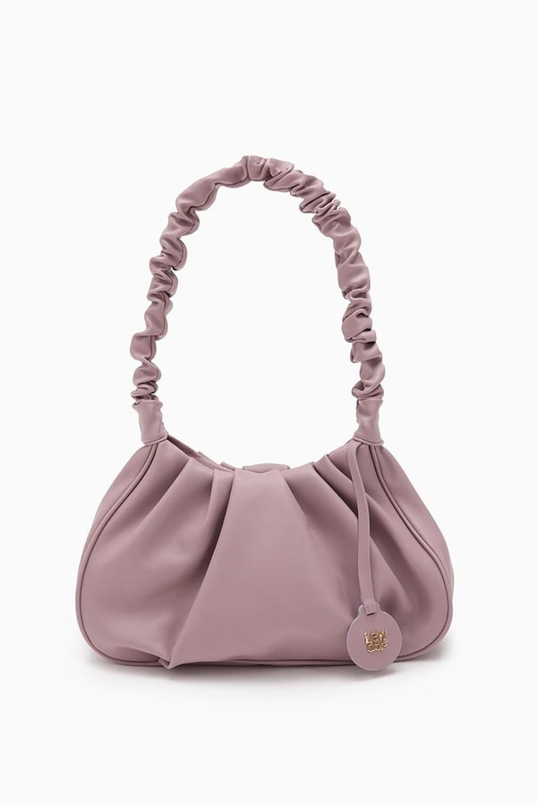 LevidorLila Büzgü Askılı Omuz Çantası