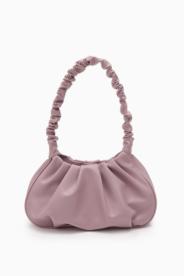 LevidorLila Büzgü Askılı Omuz Çantası