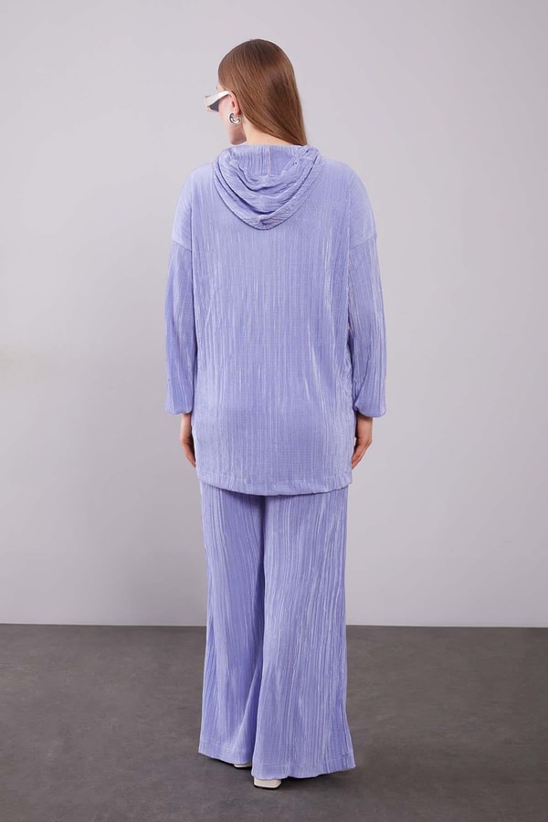 LevidorLila Kapüşonlu Bağcık Detaylı İkili Takım