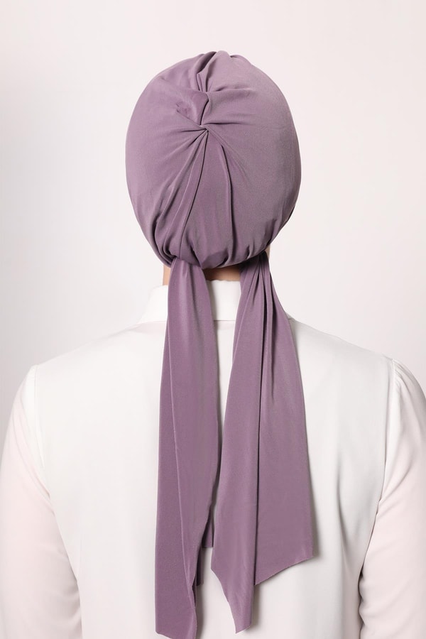 LevidorLila Kelebek Desen Hazır Şal