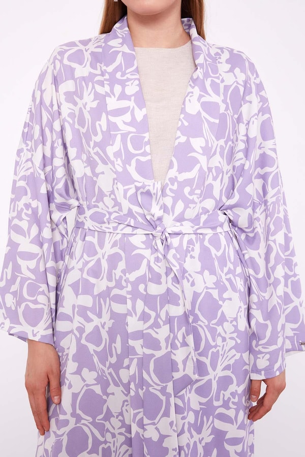 LevidorLila Kimono Pantolon Takım