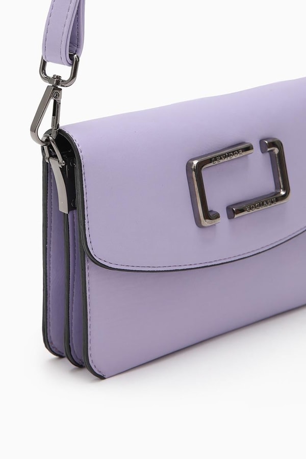 LevidorLila Metal Logolu Omuz Çantası