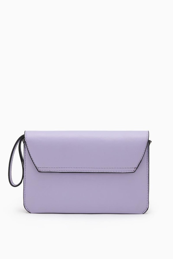 LevidorLila Metal Logolu Omuz Çantası