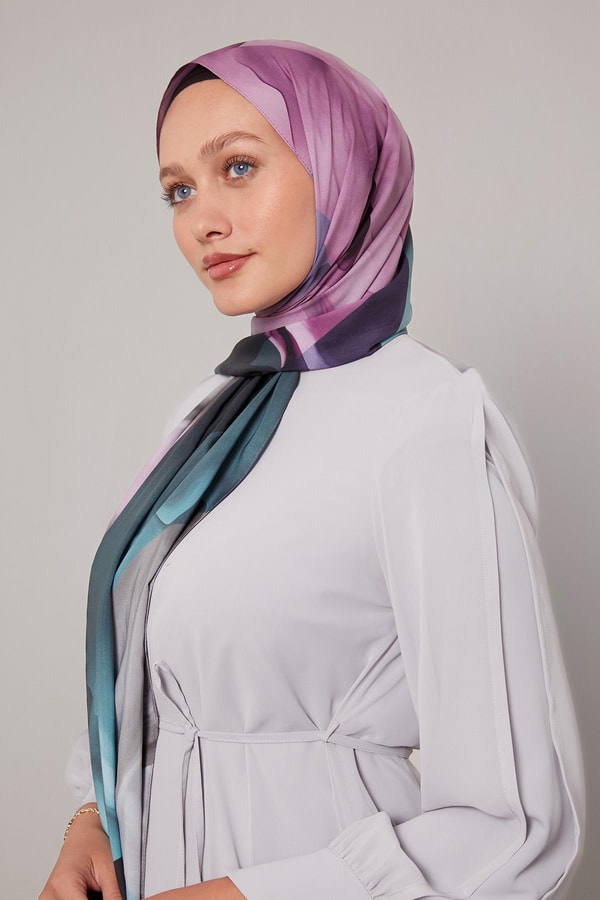 LevidorLila Soyut Desen Love Şal