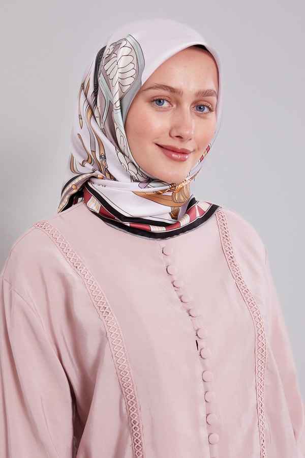 LevidorLila Twill İpek Eşarp Lunera Koleksiyonu