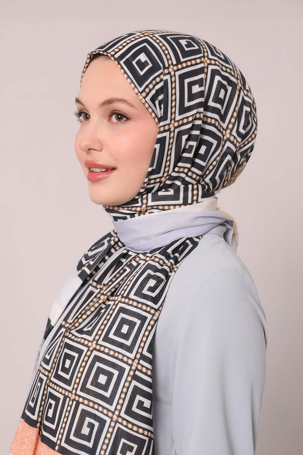 LevidorLila Yıldız Desen Pamuk Şal