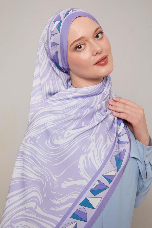 LevidorLila Zebra Desen Club Şal