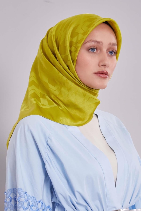 LevidorLime Baklava Desen Kristal Jakar Eşarp