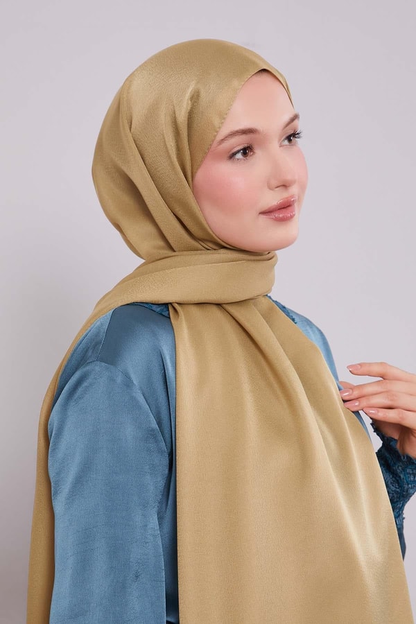 LevidorLime Düz Premium Abiye Şal