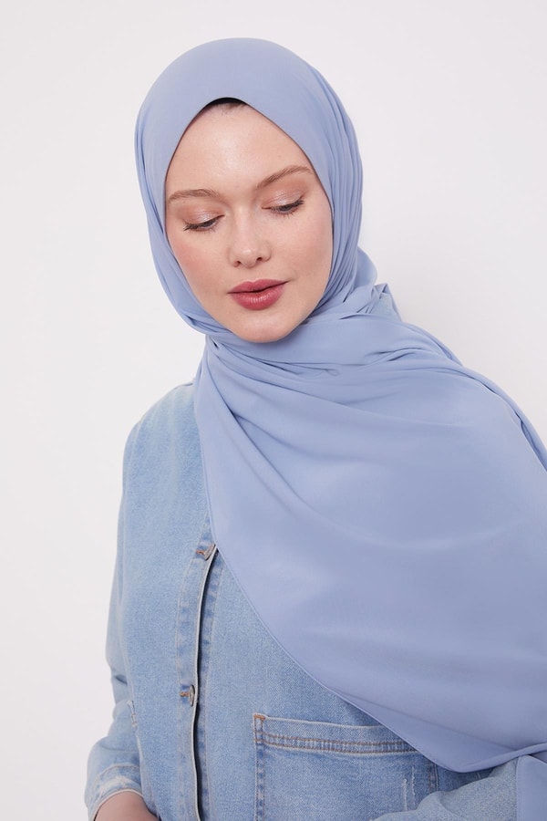 LevidorMavi Düz Sandy Şal