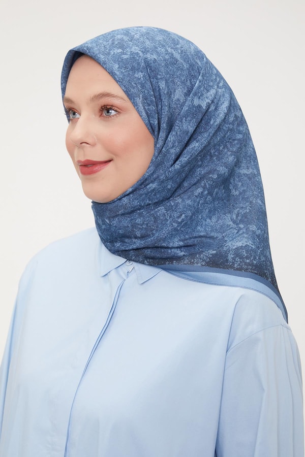LevidorMavi Ebruli Aura Eşarp