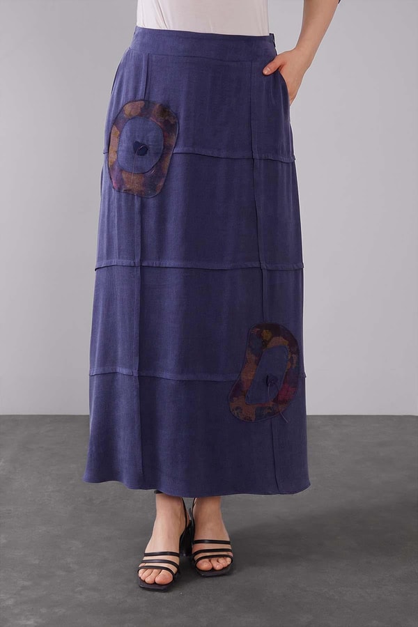 LevidorMavi Ebruli Desenli Cupra İkili Takım