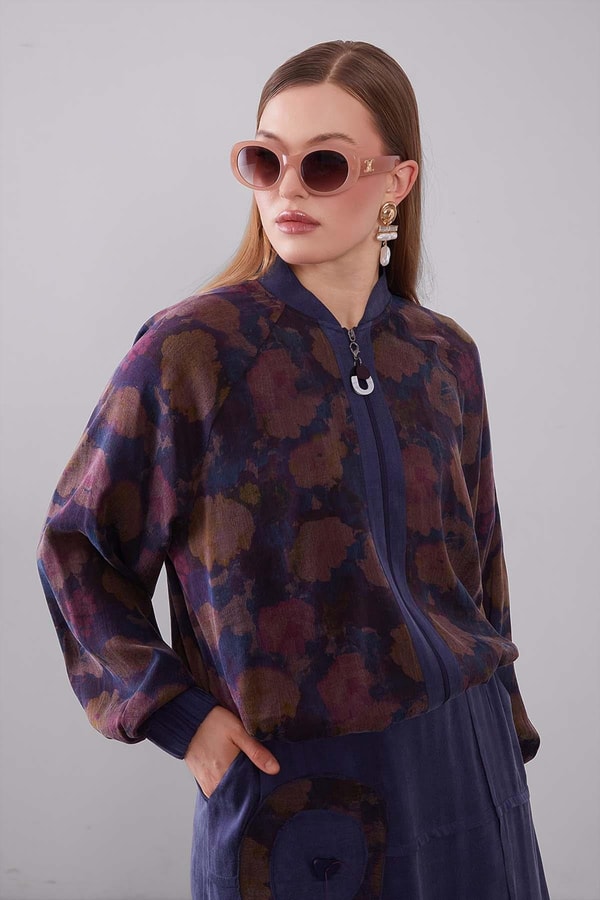 LevidorMavi Ebruli Desenli Cupra İkili Takım