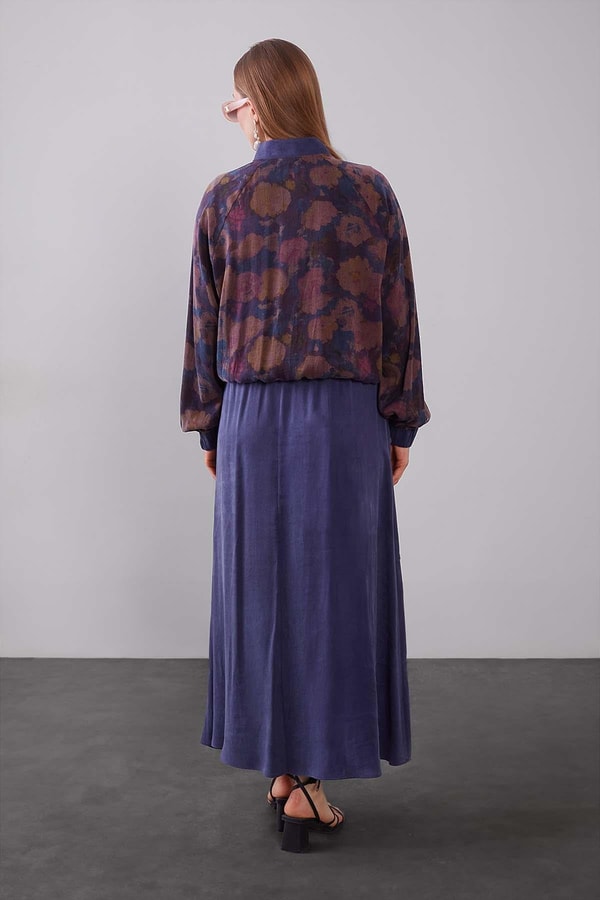 LevidorMavi Ebruli Desenli Cupra İkili Takım