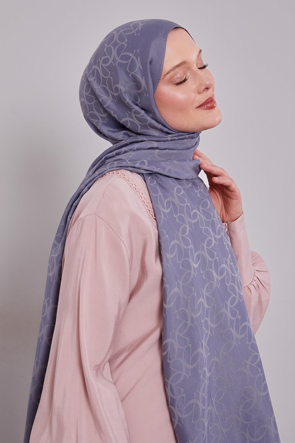 LevidorMavi Geometrik Desen Grazia Şal