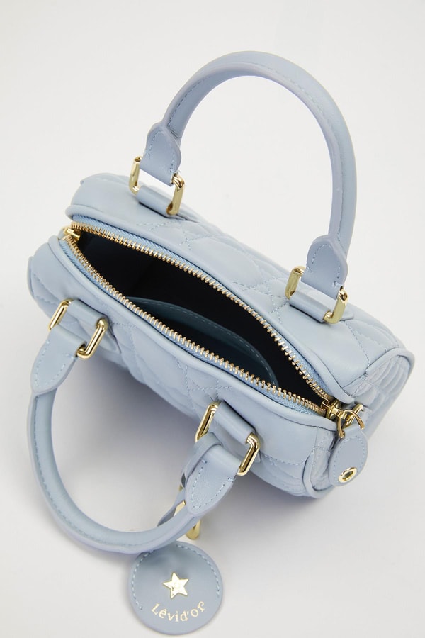 LevidorMavi Kilit Aksesuar Detaylı El Çantası