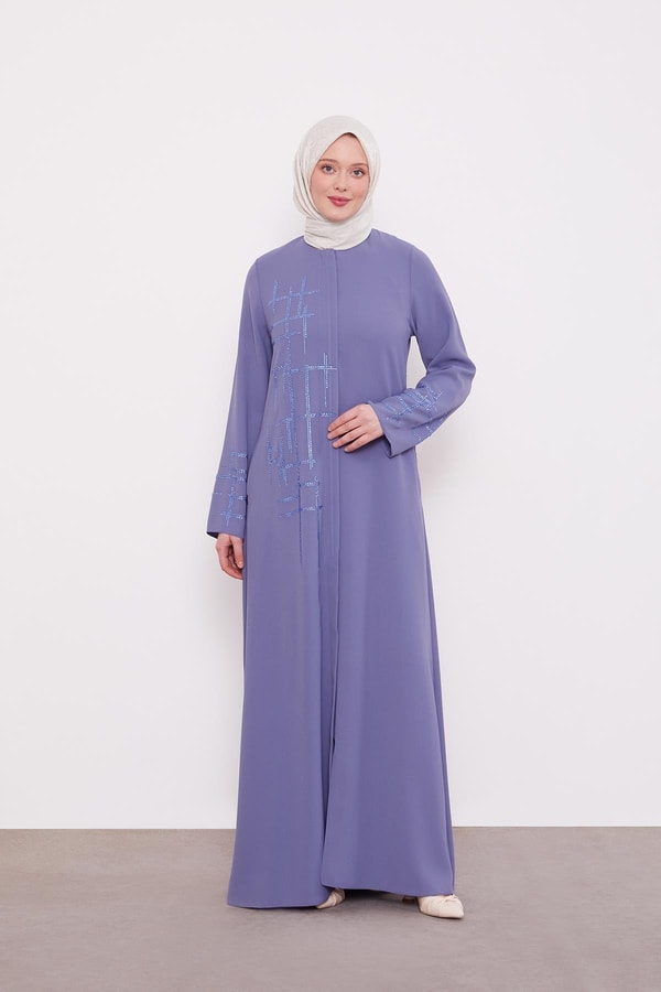 LevidorMavi Taş Yapıştırmalı Ferace