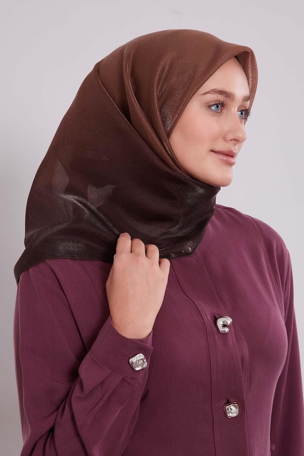 LevidorMenekşe Çift Renk Kehribar Eşarp