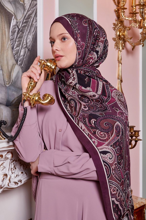 LevidorMenekşe Etnik Desen Royal Şal