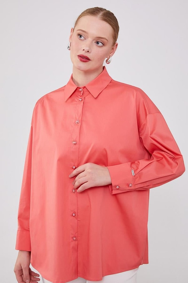 LevidorMercan Düğme Detaylı Gömlek