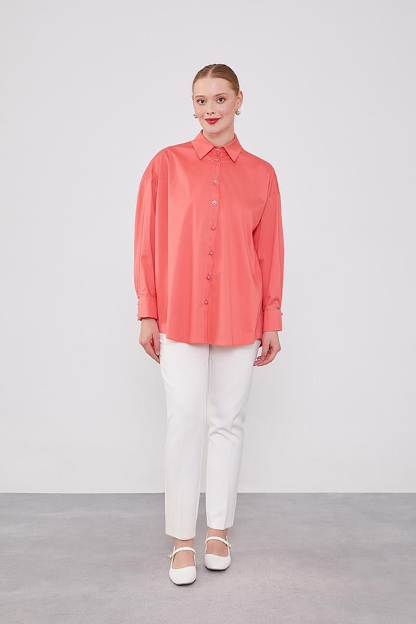 LevidorMercan Düğme Detaylı Gömlek