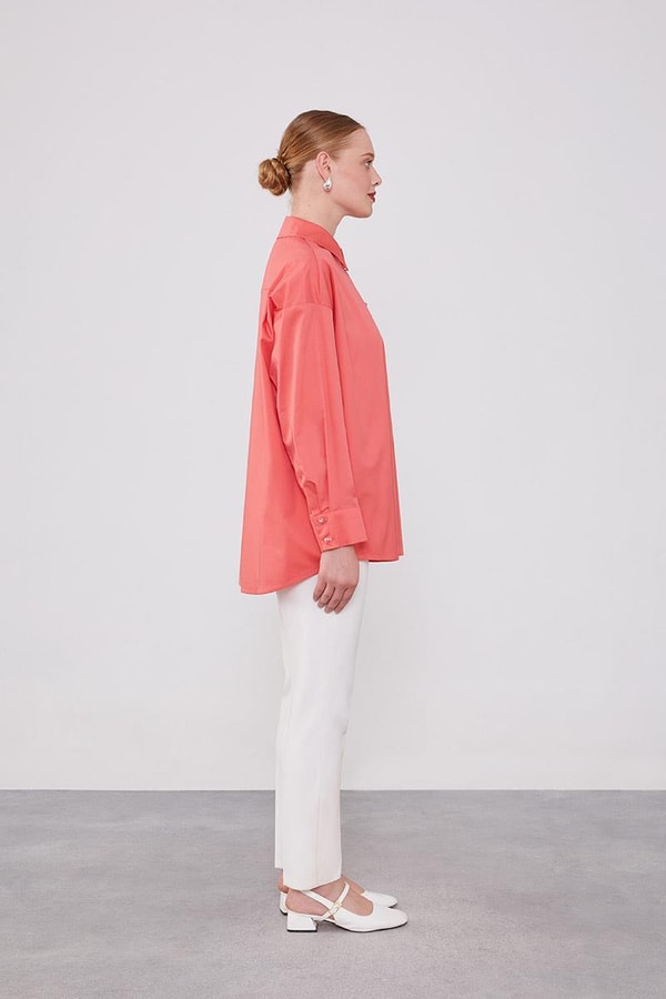 LevidorMercan Düğme Detaylı Gömlek